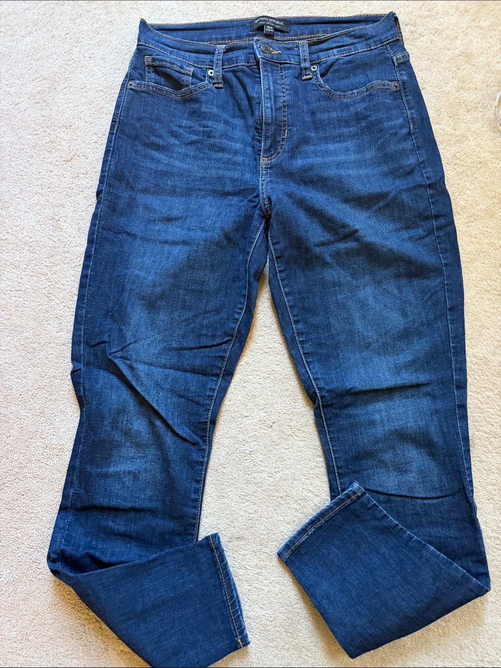 Banana Republic Skinny Jeans in Dark Blue Denim